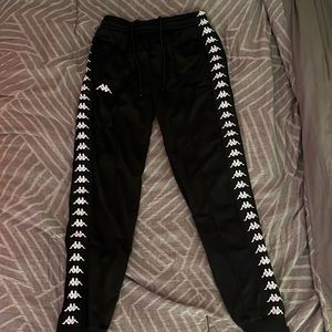 Hi my name is anthony and i am selling these black and white kappa pants $65